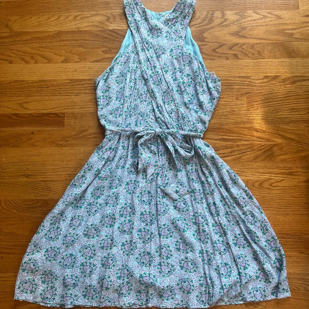 Blue floral Loft dress size 12